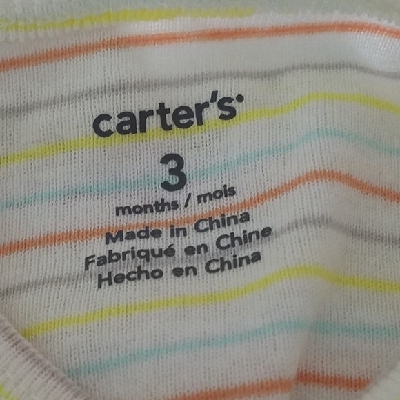 NWT Carter's Bear Onesie Bodysuit and Bib 3m - Picture 6 of 6